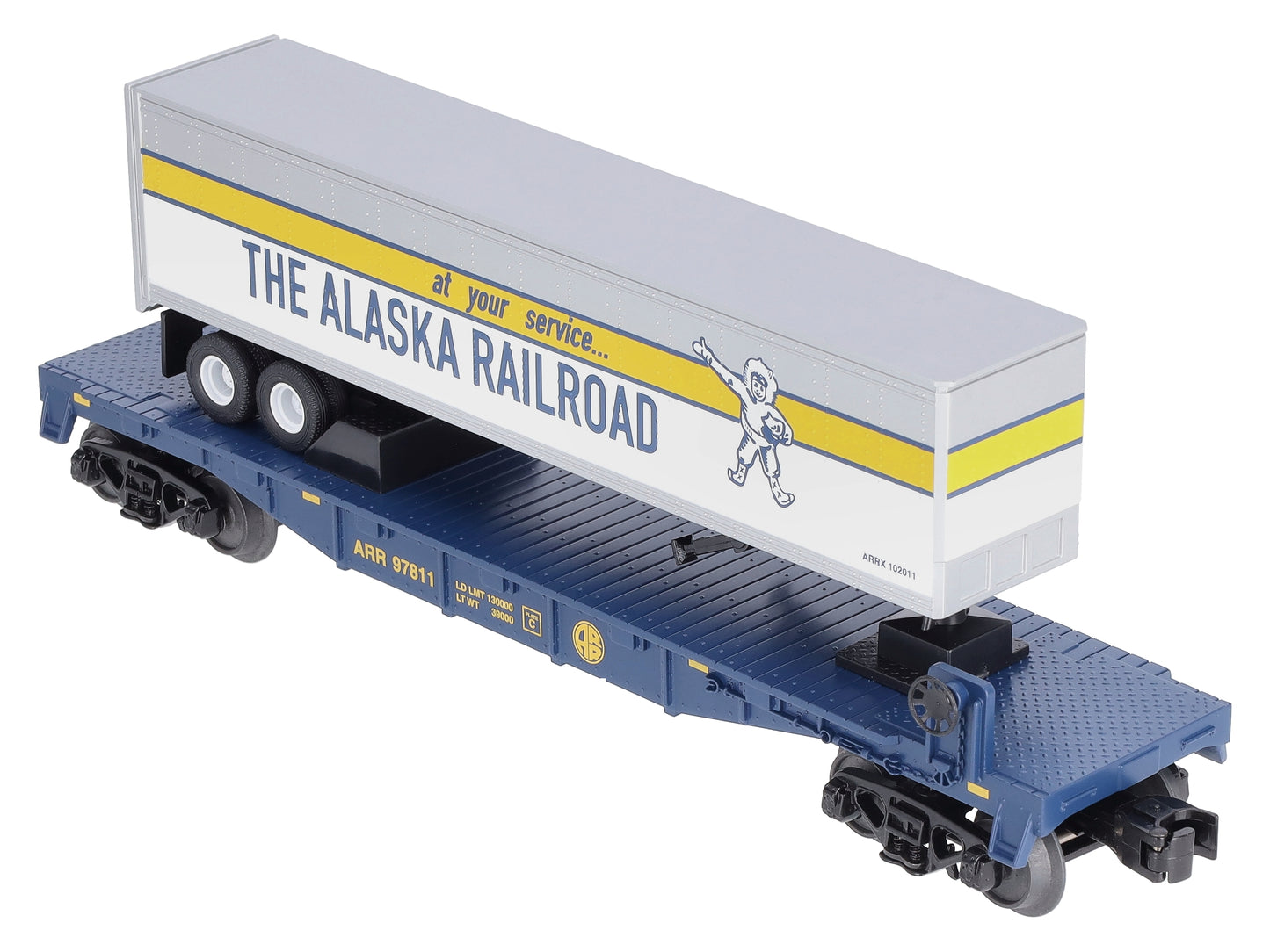 MTH 30-76427 Alaska Flat Car w/Trailer NIB