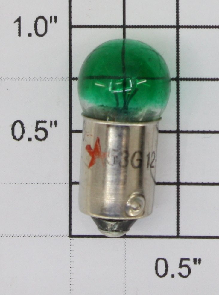 Lionel 53G 14 Volt Bayonet Base Transparent Green Small Globe Light Bulb