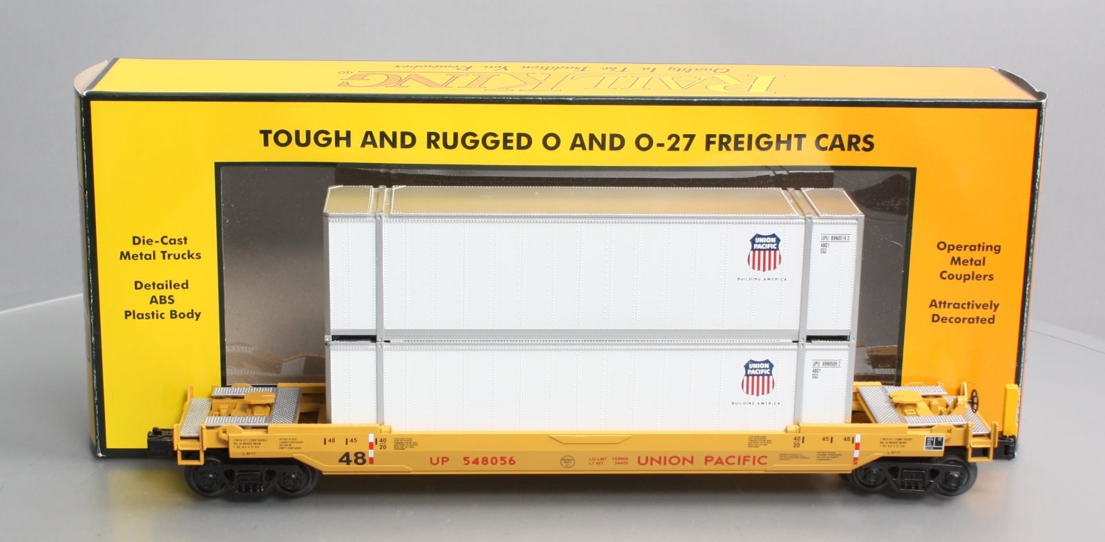 MTH 30-76759 O Union Pacific Husky Stack Car w/ ETD #548056 LN/Box