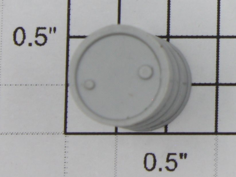 Lionel 2848-85 O Gauge Gray Plastic Oil Drum w/ Details 13/16" H x 1/2" OD