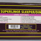 MTH 20-6539 O Amtrak 3 Stripe SuperLiner Slpr/Diner Passenger Car Set (Set of 2) NIB