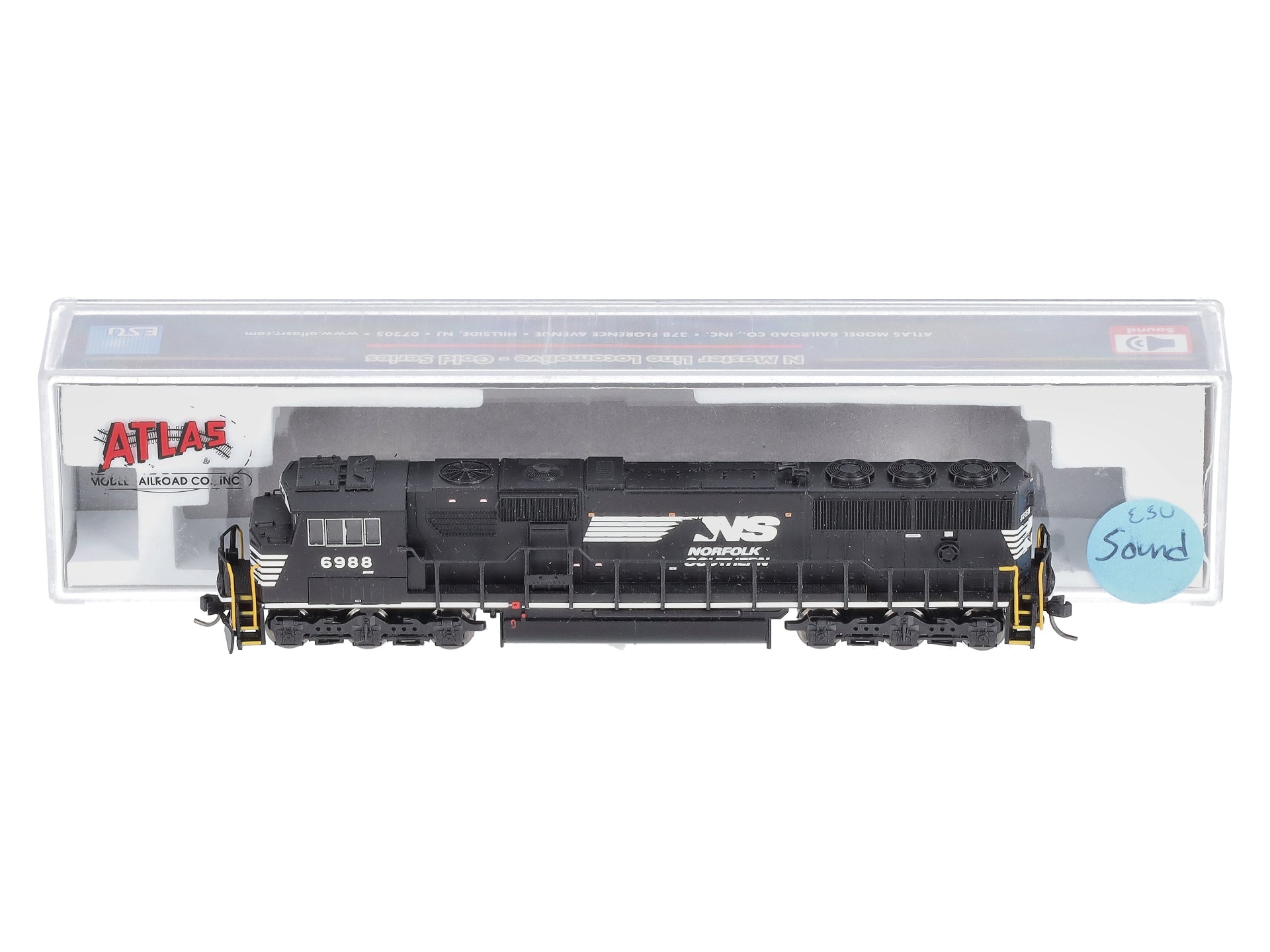 Atlas 40003988 N Norfolk Southern SD-60E Diesel Locomotive DCC & Sound #6988