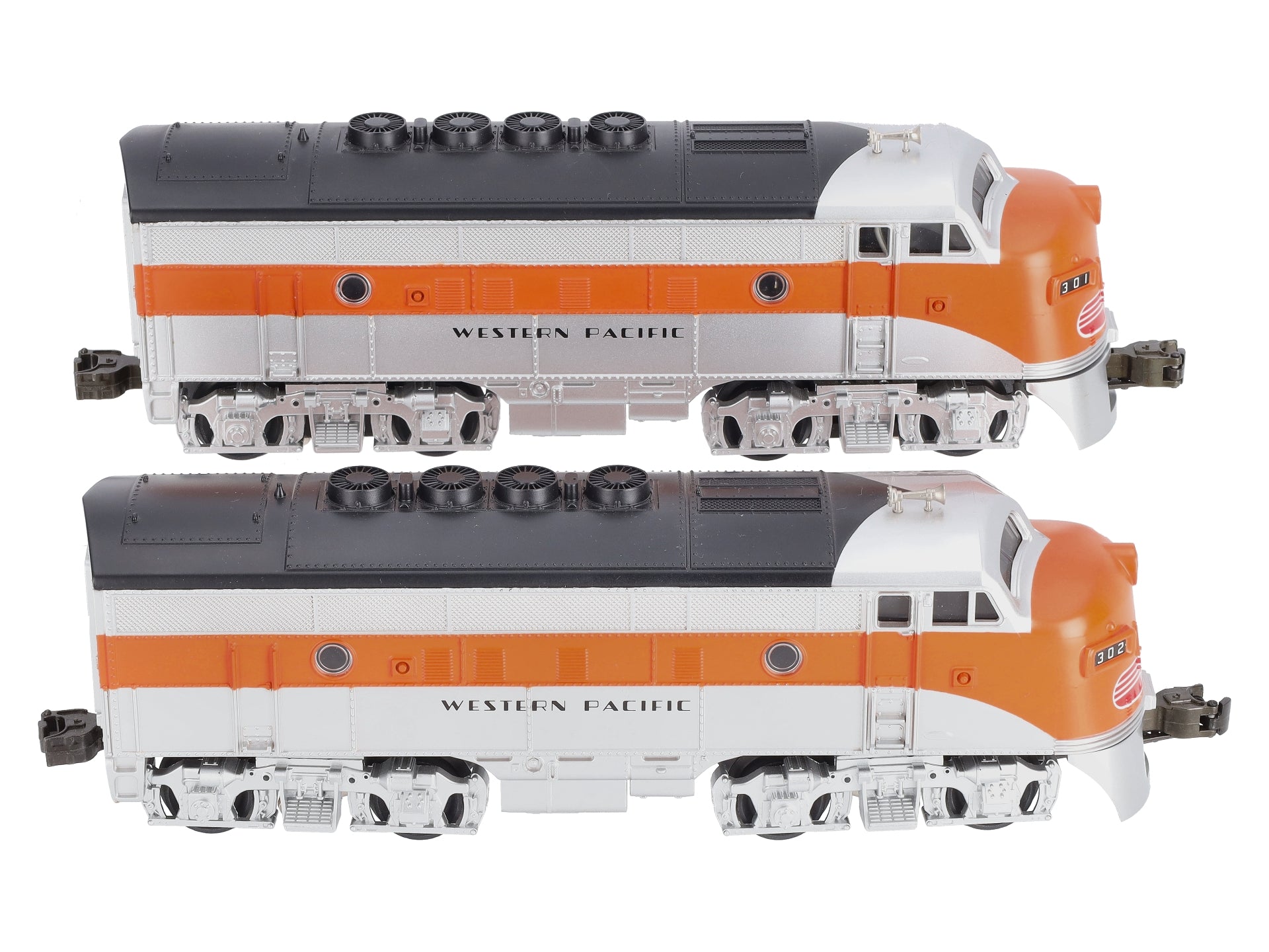 MTH 30-2008-1 O Gauge WP F-3 AA Diesel Engine Set w/PS1 #301/302 (Set of 2) LN/Box