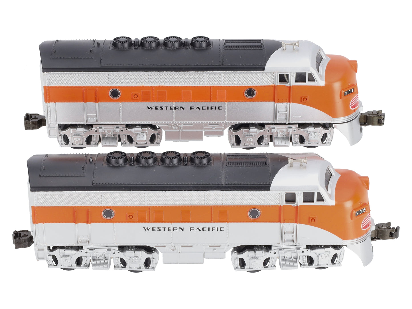 MTH 30-2008-1 O Gauge WP F-3 AA Diesel Engine Set w/PS1 #301/302 (Set of 2) NIB