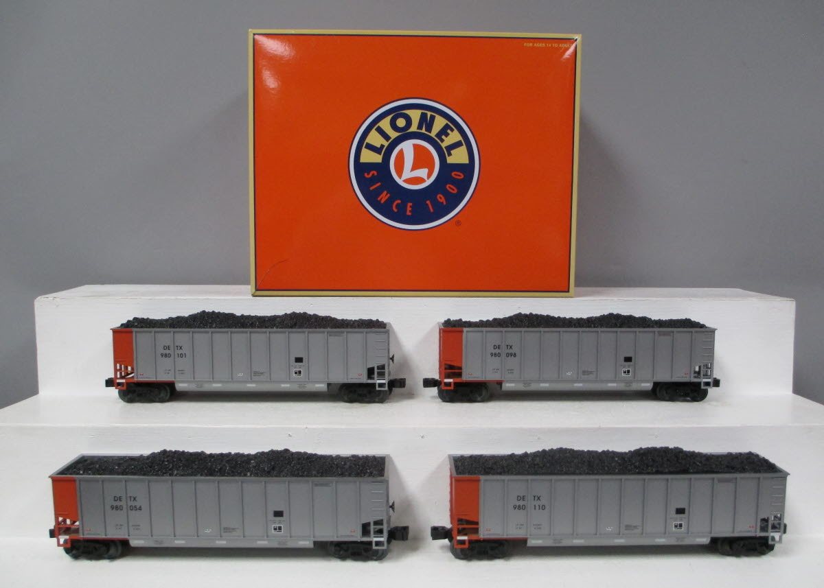 Lionel 6-84000 O Detroit Edison DETX Rotary Dump Gondola (Pack of 4) LN/Box