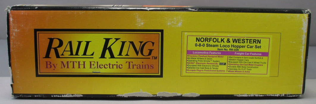 MTH 30-026 Norfolk & Western 0-8-0 O Gauge Steam Freight Train Set MT/Box