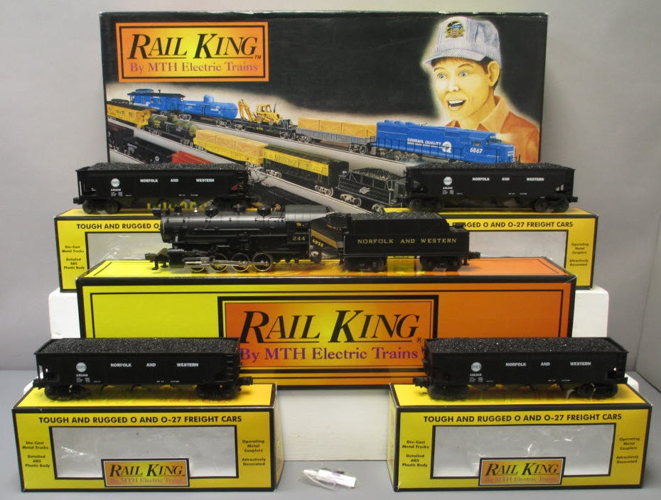 MTH 30-026 Norfolk & Western 0-8-0 O Gauge Steam Freight Train Set MT/Box