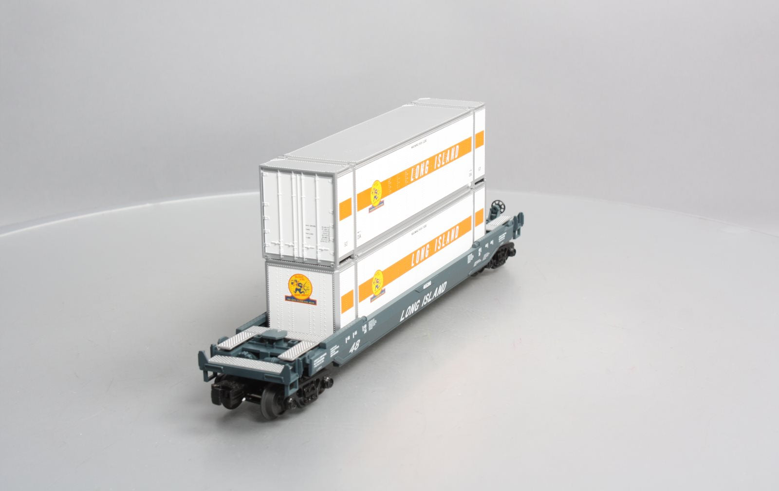 MTH 30-76486 O Gauge Long Island Husky Stack Car #465280