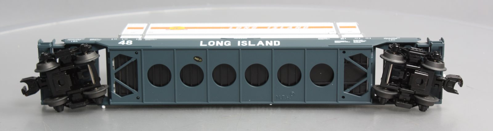 MTH 30-76486 O Gauge Long Island Husky Stack Car #465280