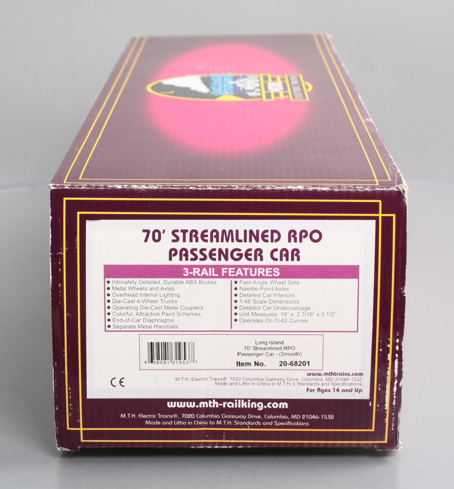 MTH 20-68201 Long Island 70' RPO Passenger Car