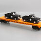 MTH 30-76671 O Long Island Flat Car with 2 '53 Ford Pickup Trucks