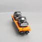 MTH 30-76671 O Long Island Flat Car with 2 '53 Ford Pickup Trucks