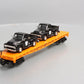 MTH 30-76671 O Long Island Flat Car with 2 '53 Ford Pickup Trucks