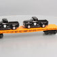 MTH 30-76671 O Long Island Flat Car with 2 '53 Ford Pickup Trucks