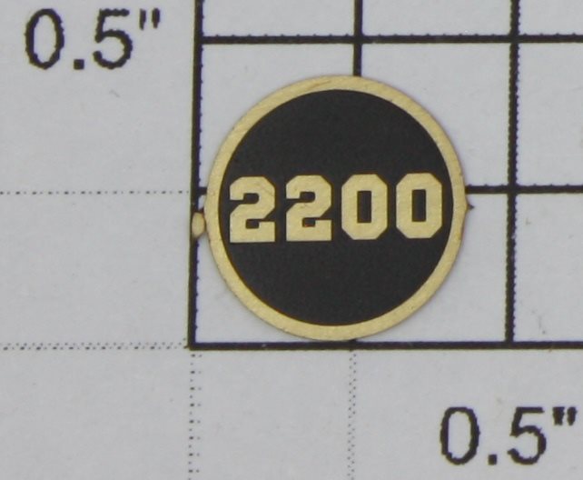 Lionel 8085-13 Number Plate for Boiler Front 2200 Y6B
