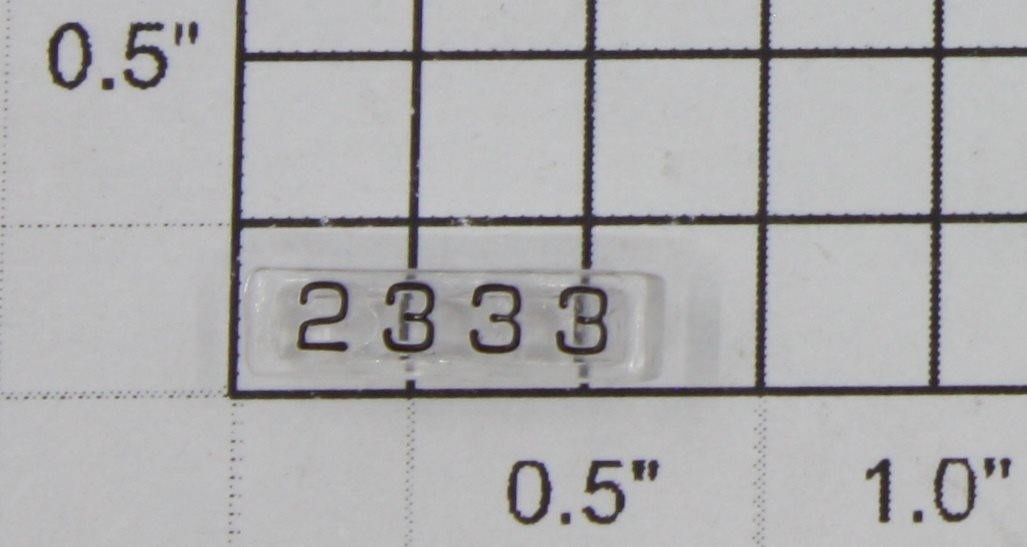 Lionel 8106-53 Left Hand Marker Lens Number Board