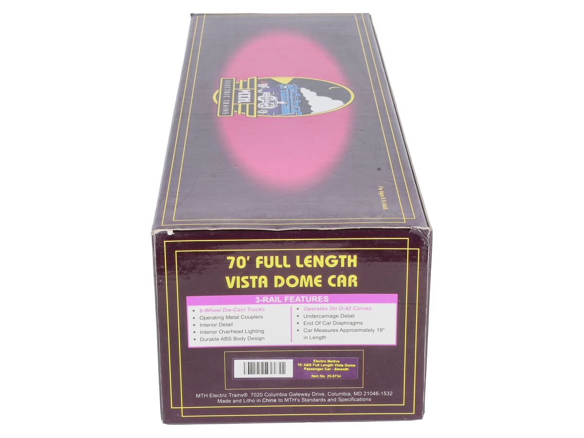 MTH 20-6734 O Gauge Electro Motive Full Length Dome Car EX/Box