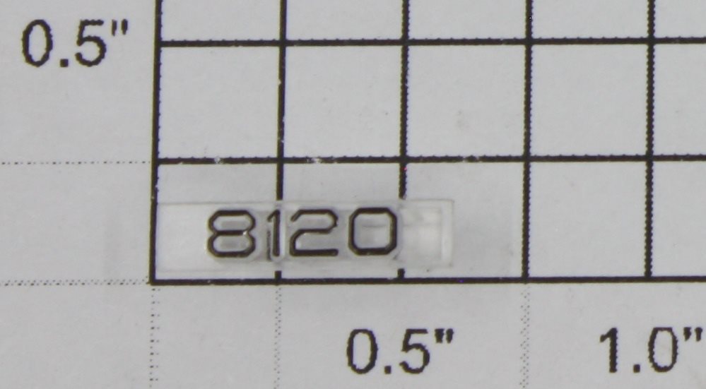 Lionel 18120-53 Right Hand Marker Lens with Raised Painted Numbers #8120