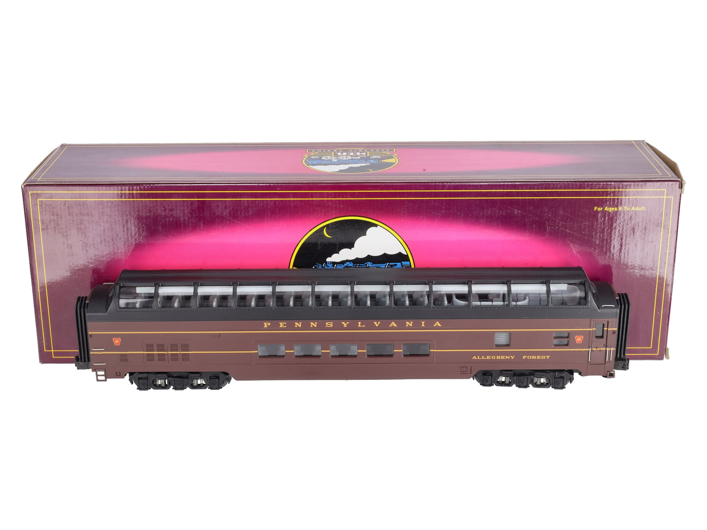 MTH 20-67010 70' ABS Full Length Vista Dome Passenger Car Smooth Pennsylvania