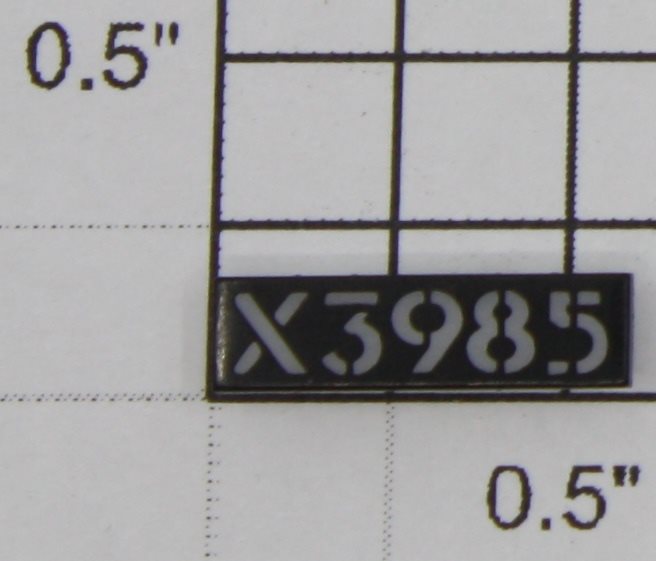 Lionel 8064-42 Number Board High X3985 For Scale Challenger Etc