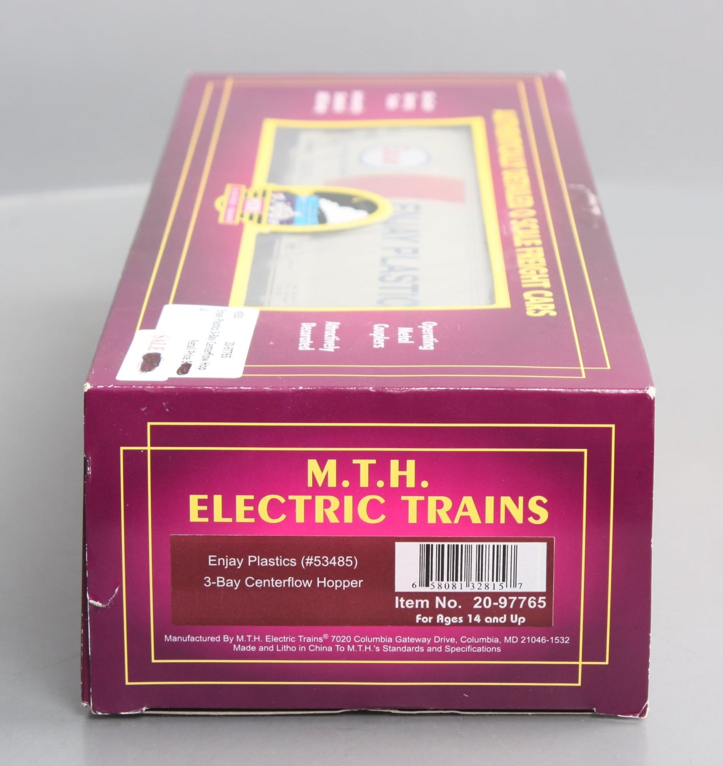 MTH 20-97765 O Enjay Plastics 3-Bay Centerflow Hopper #53485
