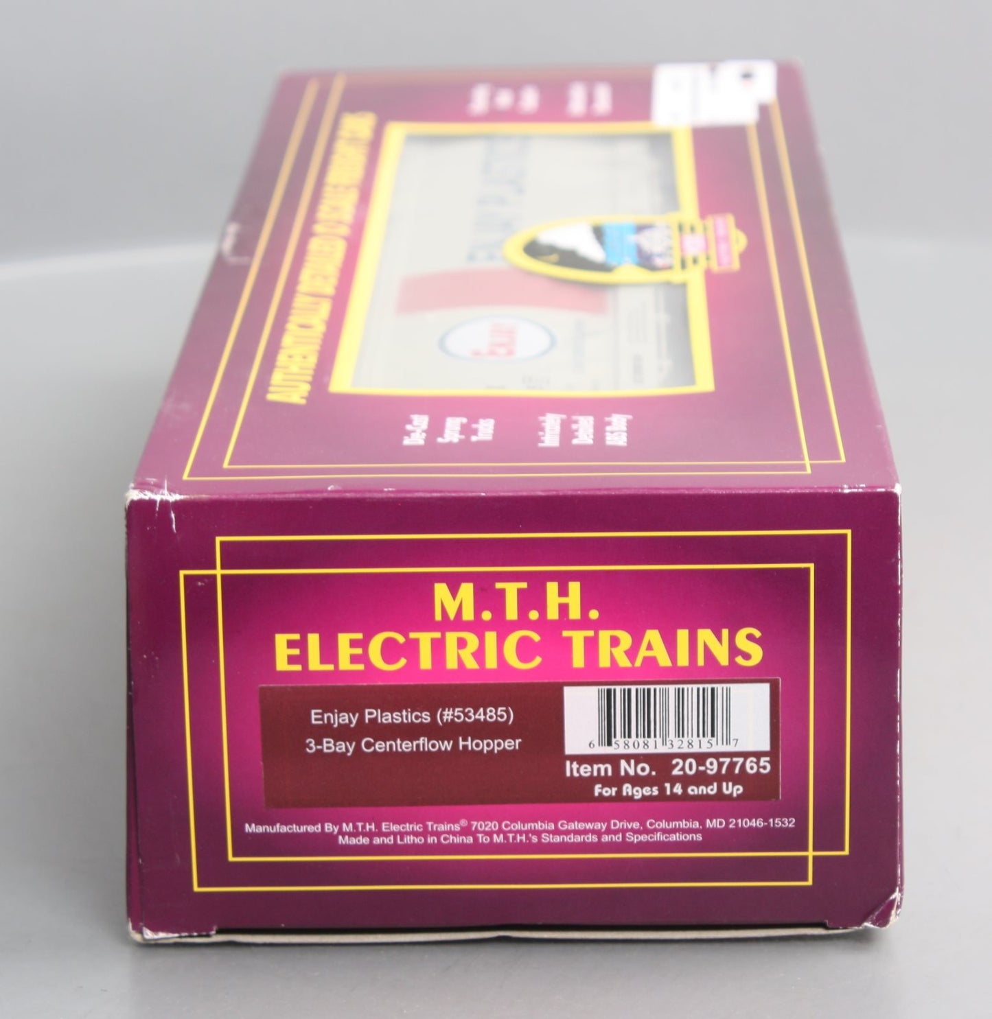 MTH 20-97765 O Enjay Plastics 3-Bay Centerflow Hopper #53485