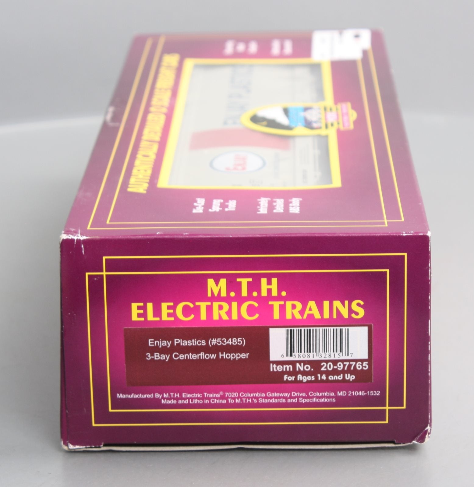 MTH 20-97765 O Enjay Plastics 3-Bay Centerflow Hopper #53485