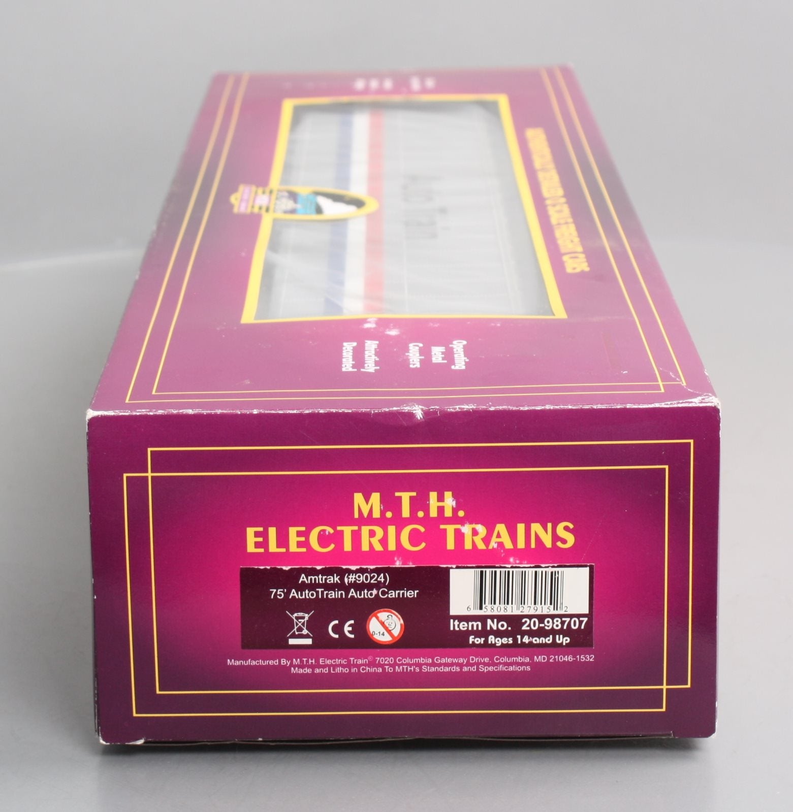 MTH 20-98707 Amtrak 75' AutoTrain Auto Carrier