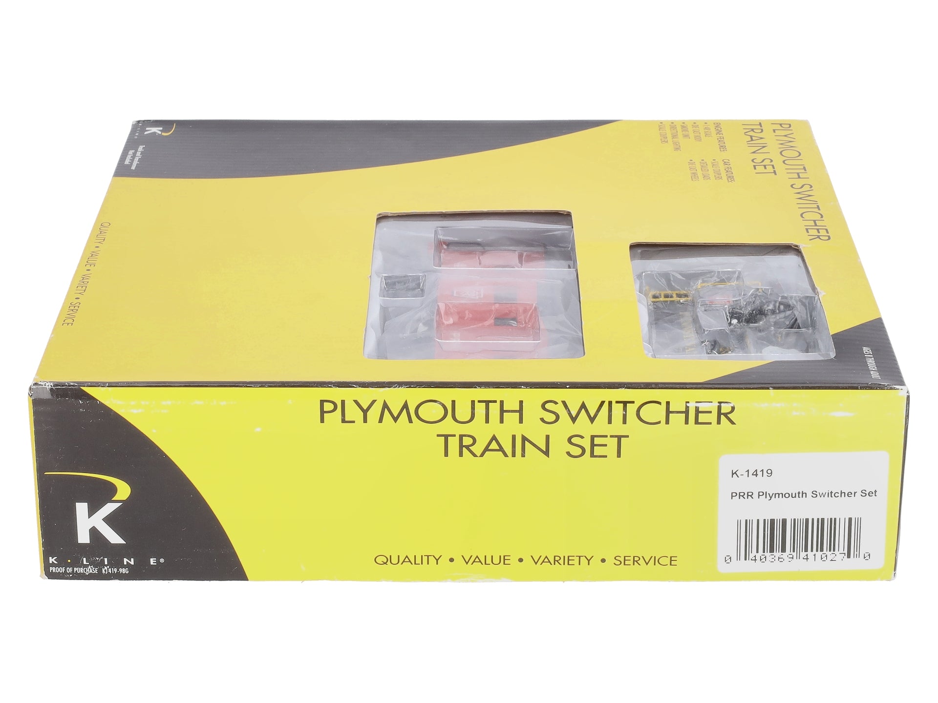 K-Line K-1419 Pennsylvania Plymouth Switcher O Gauge Train Set MT/Box