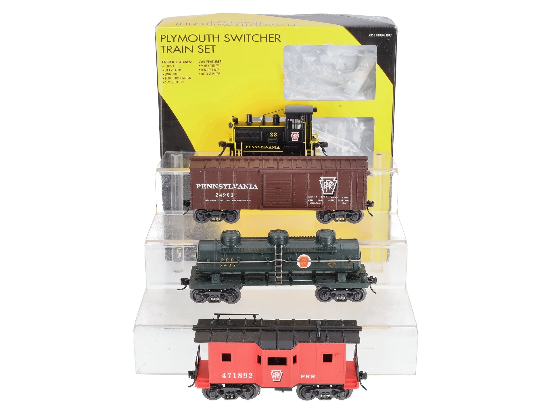 K-Line K-1419 Pennsylvania Plymouth Switcher O Gauge Train Set MT/Box