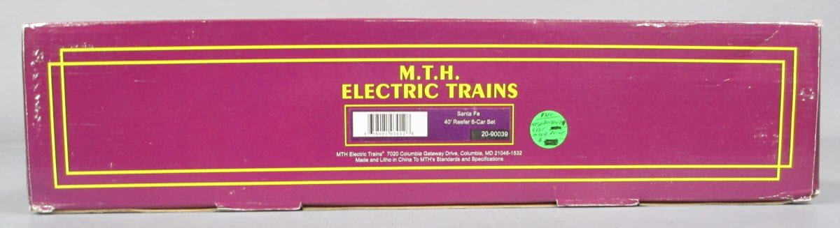 MTH 20-90039 O Gauge Santa Fe Premier 40‘ Reefer 6 Car Set LN/Box