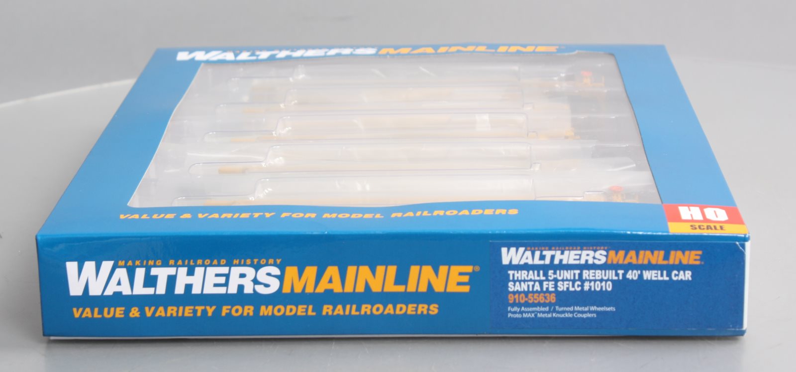 Walthers 910-55636 HO SFLC Thrall Rebuilt 40' Well Car #1010 A-EX (Set of 5)