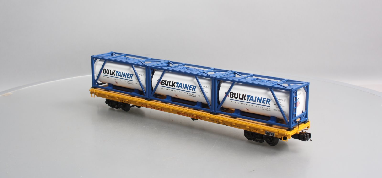 MTH 20-95241 O Gauge Union Pacific Flat Car w/ Tank Containers LN/Box