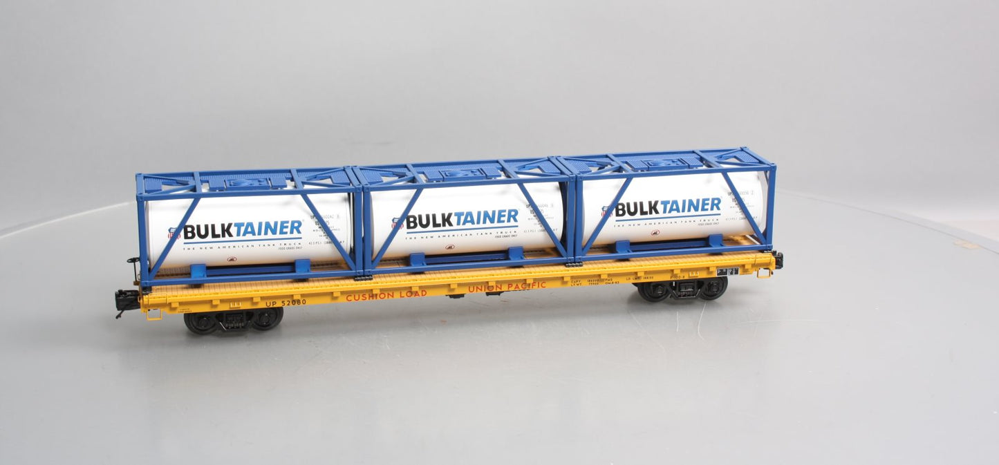 MTH 20-95241 O Gauge Union Pacific Flat Car w/ Tank Containers LN/Box