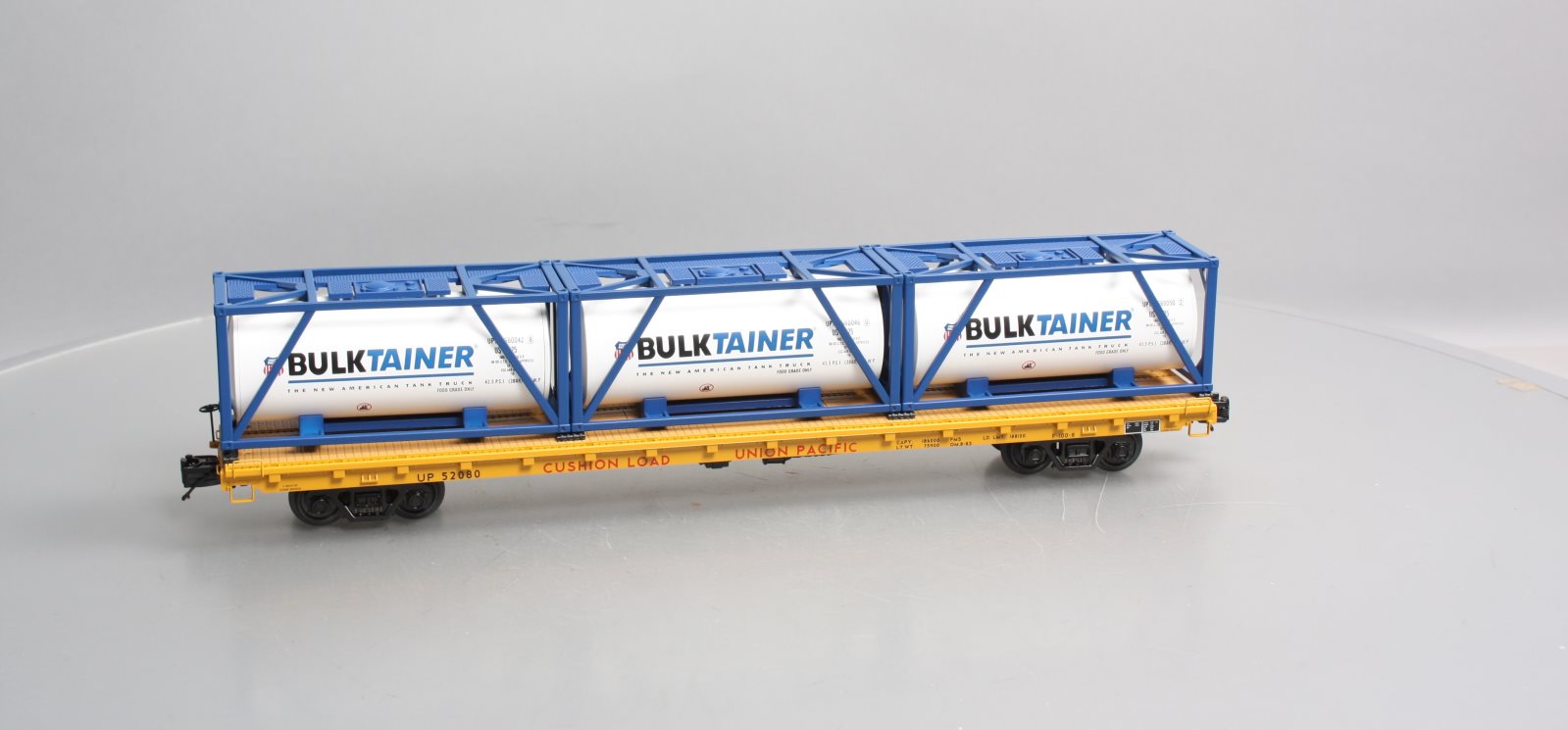 MTH 20-95241 O Gauge Union Pacific Flat Car w/ Tank Containers LN/Box