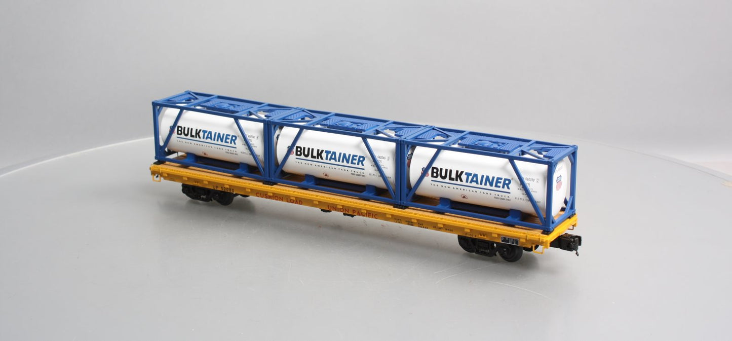 MTH 20-95241 O Gauge Union Pacific Flat Car w/ Tank Containers LN/Box