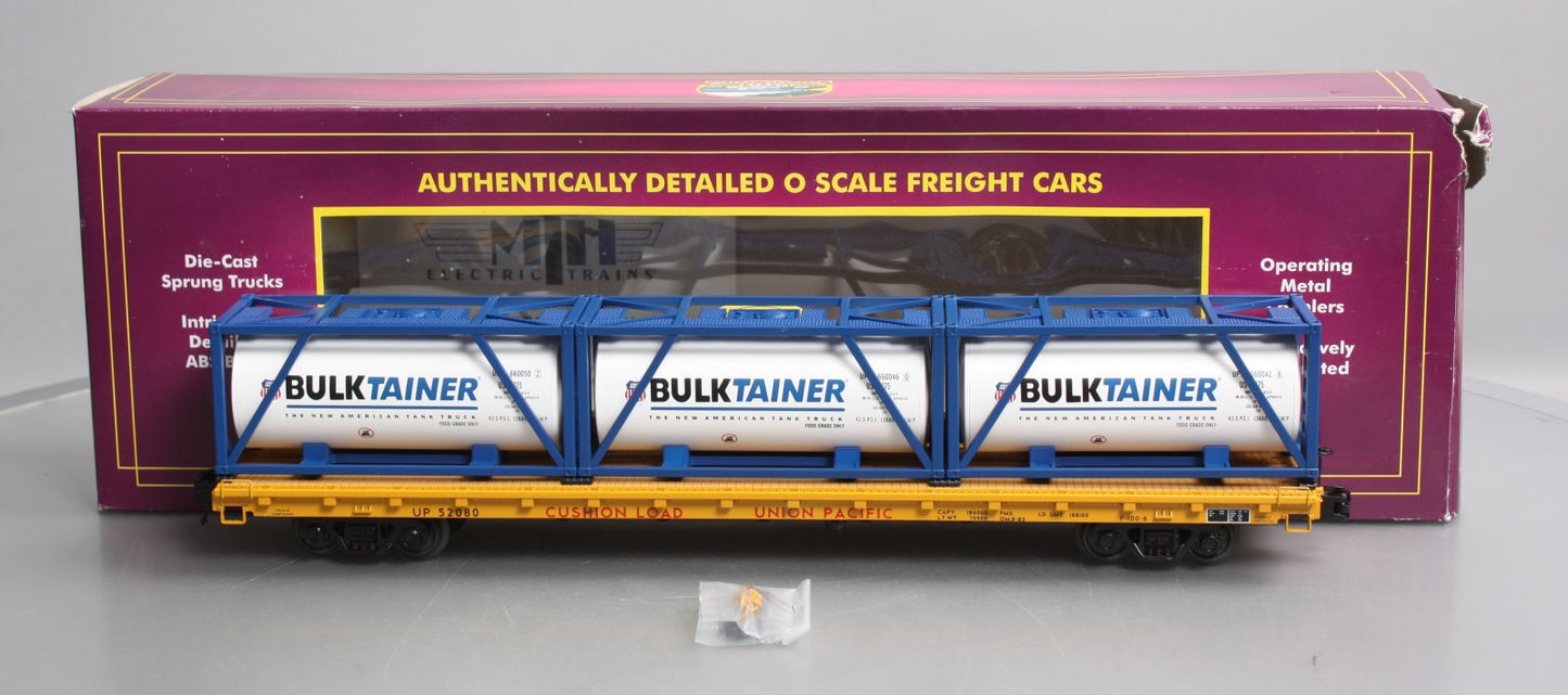 MTH 20-95241 O Gauge Union Pacific Flat Car w/ Tank Containers LN/Box