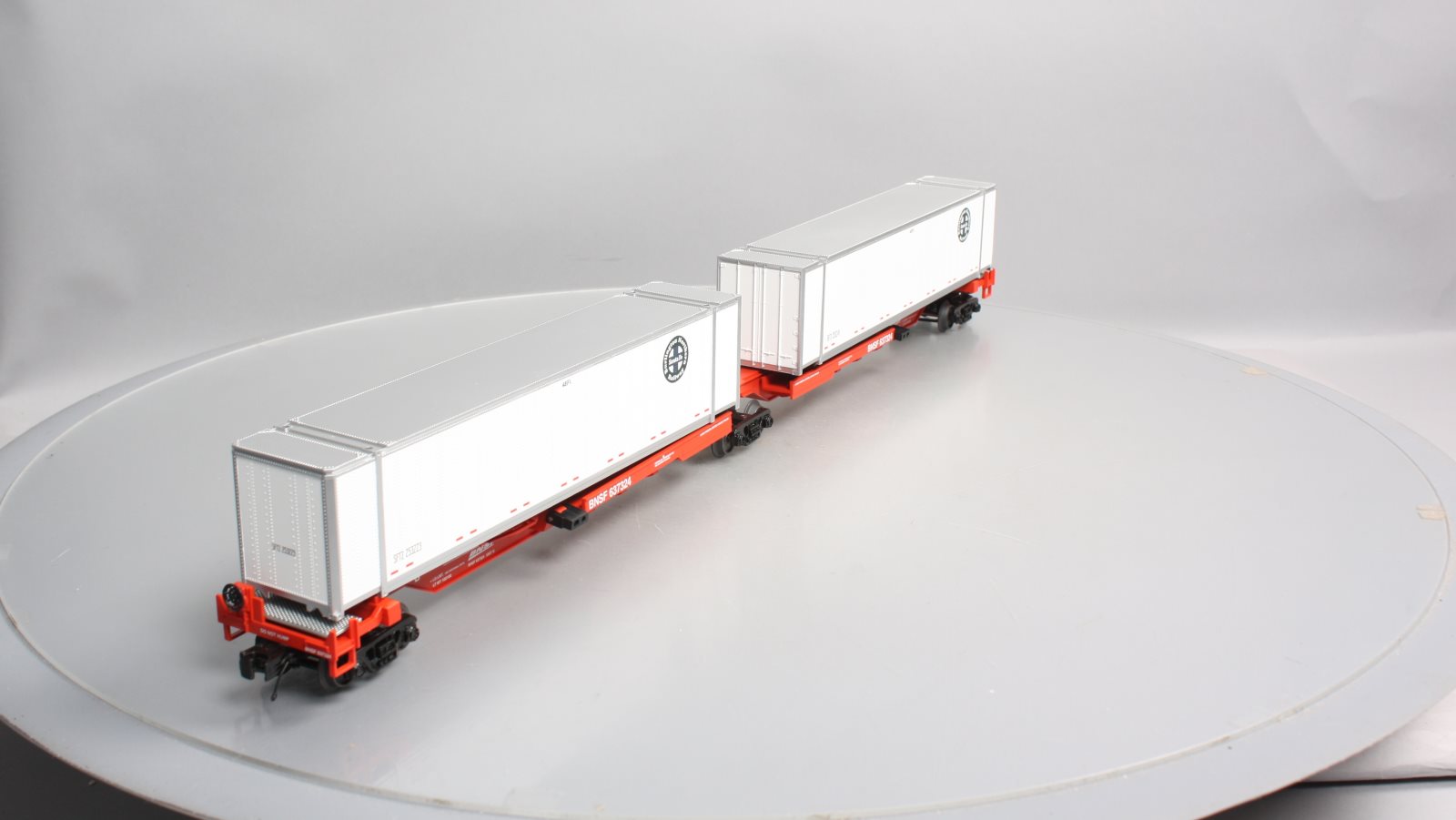 MTH 20-95178 O BNSF Spine Car Set with 2 48' Containers (Set of 2)