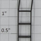 MTH HE-4200015 Black Metal 3-Rung Tank Car Ladder