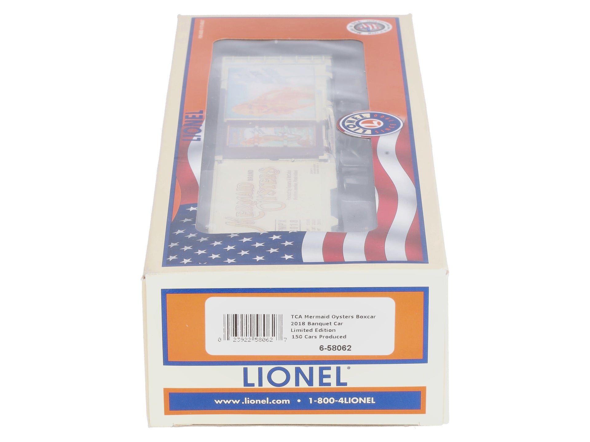 Lionel 6-58062 O 2018 TCA Mermaid Oysters Boxcar NIB