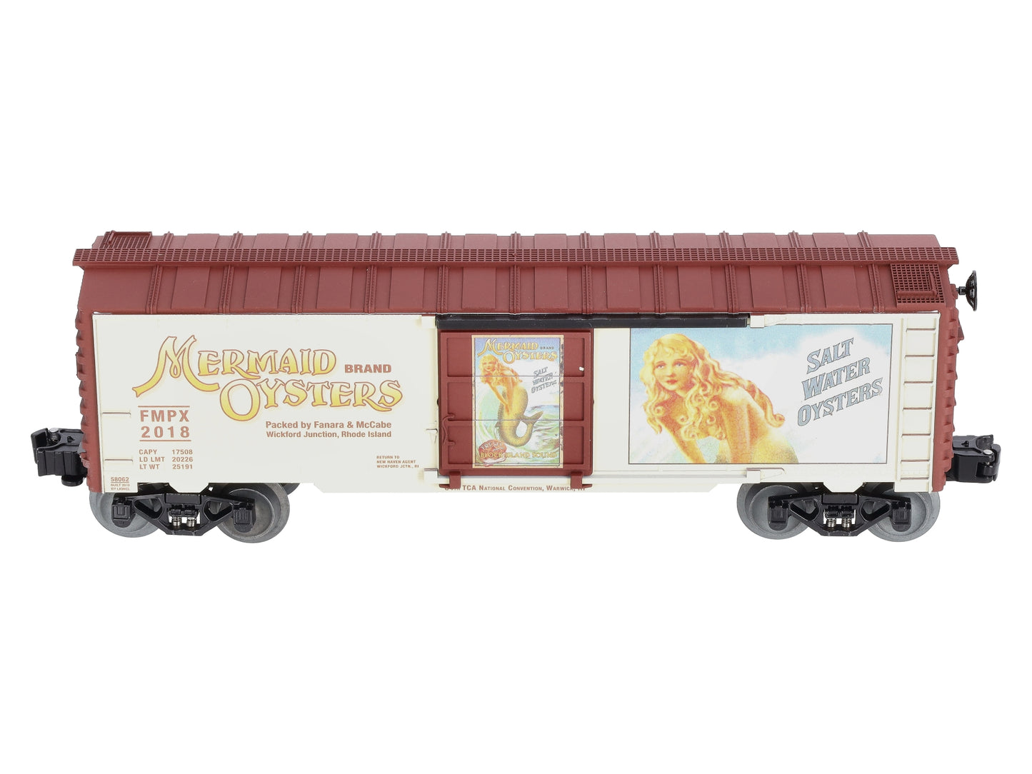 Lionel 6-58062 O 2018 TCA Mermaid Oysters Boxcar NIB