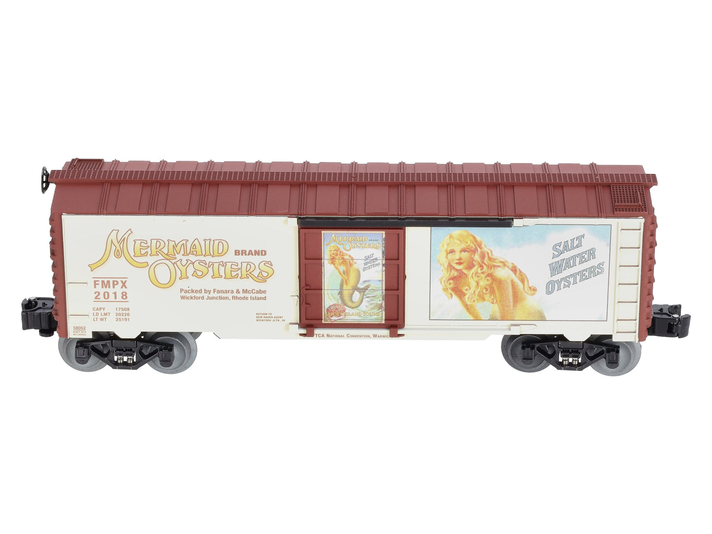Lionel 6-58062 O 2018 TCA Mermaid Oysters Boxcar NIB