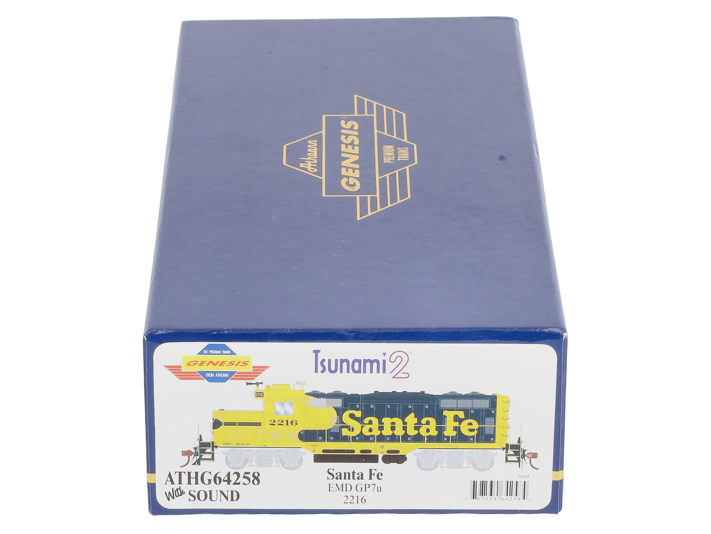 Athearn G64258 HO Santa Fe GP7u Diesel Locomotive with DCC and Sound #2216