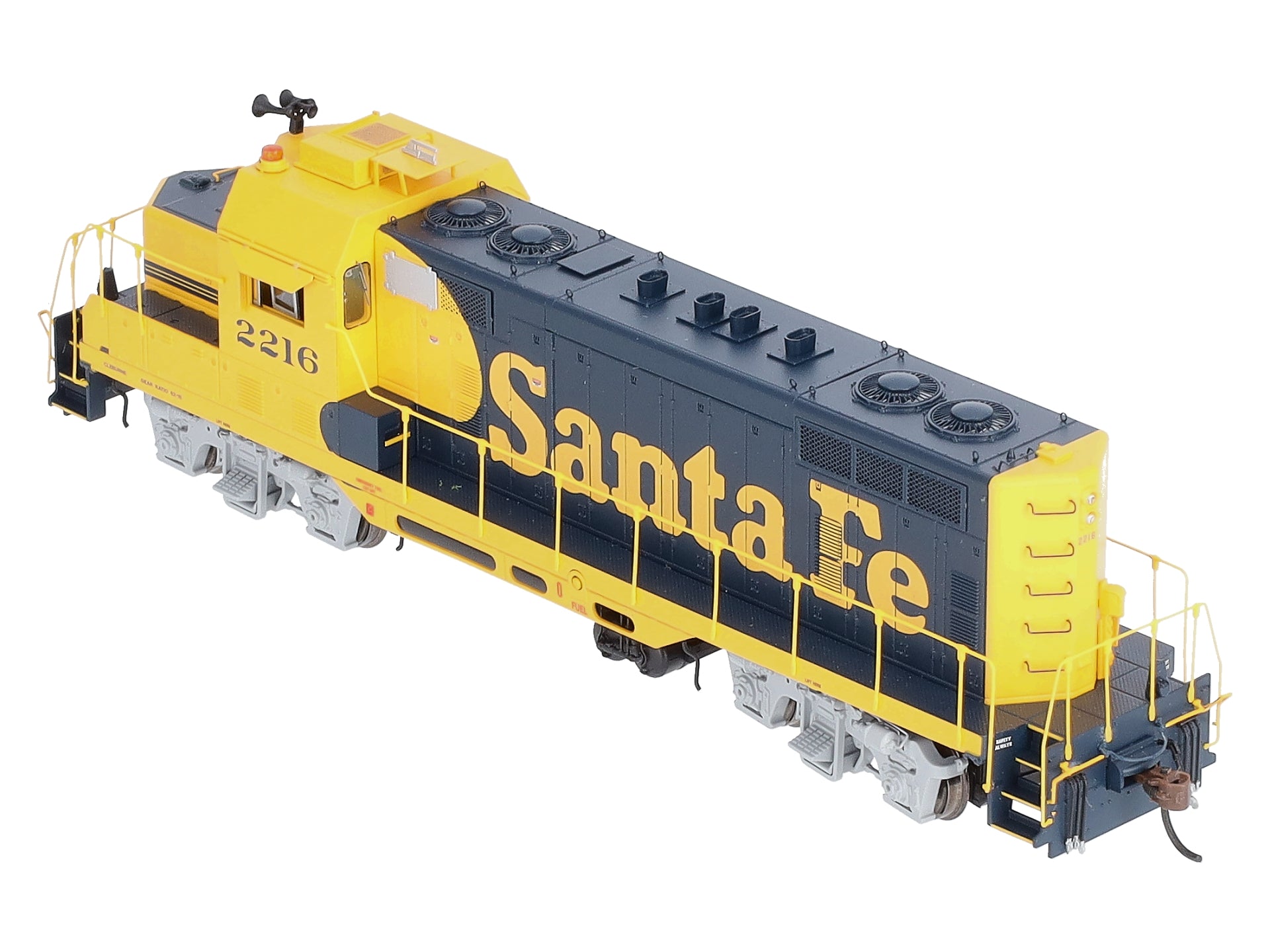 Athearn G64258 HO Santa Fe GP7u Diesel Locomotive with DCC and Sound #2216