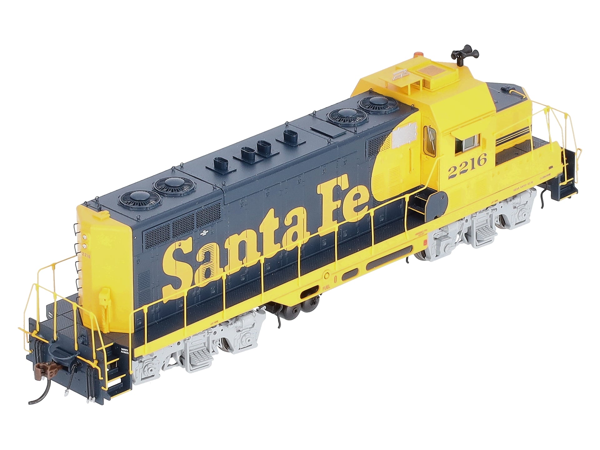 Athearn G64258 HO Santa Fe GP7u Diesel Locomotive with DCC and Sound #2216