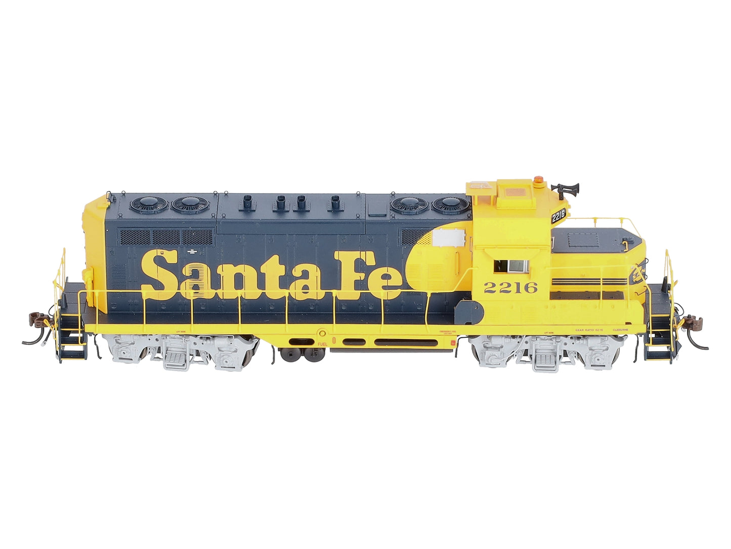Athearn G64258 HO Santa Fe GP7u Diesel Locomotive with DCC and Sound #2216