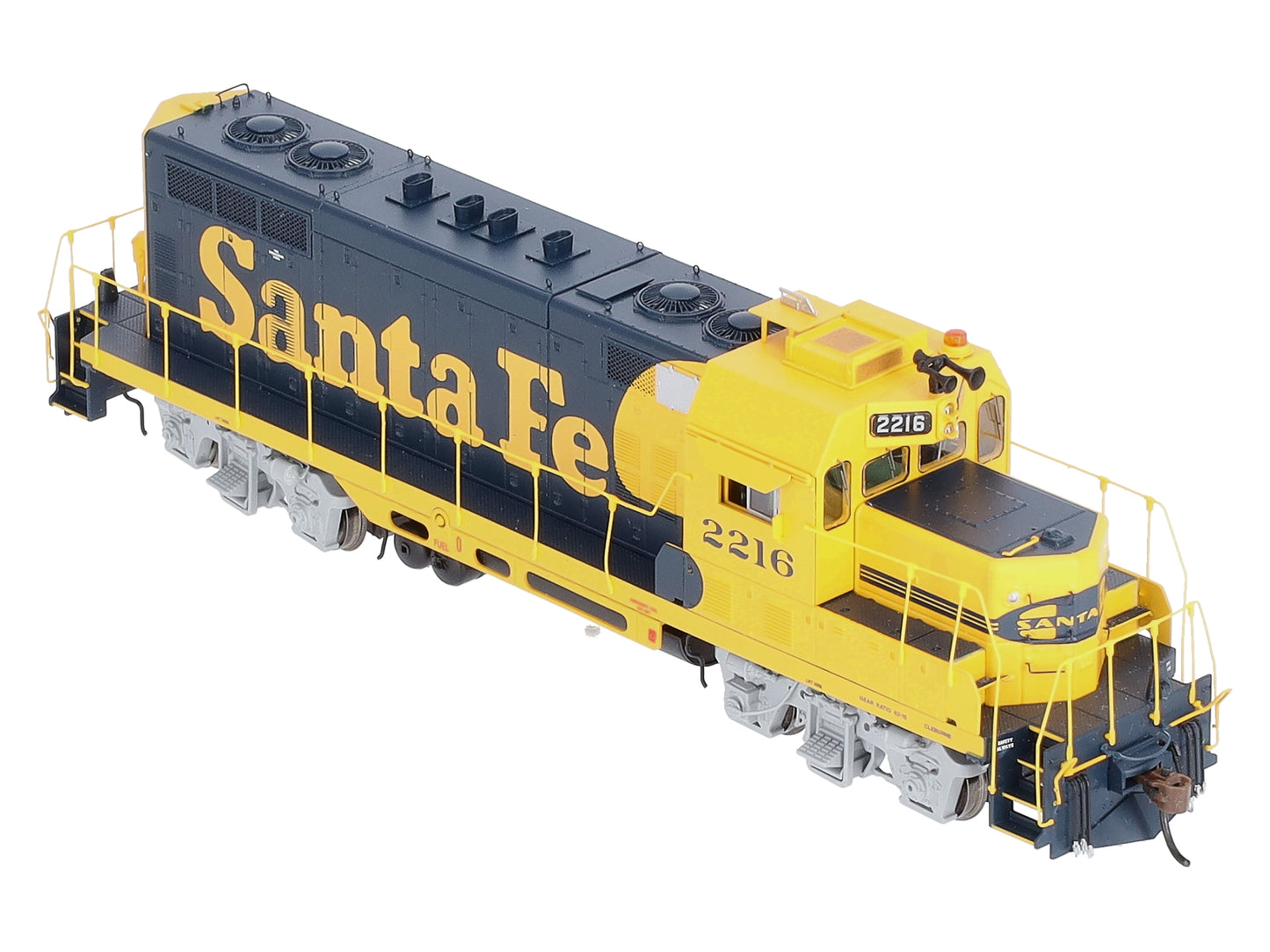 Athearn G64258 HO Santa Fe GP7u Diesel Locomotive with DCC and Sound #2216