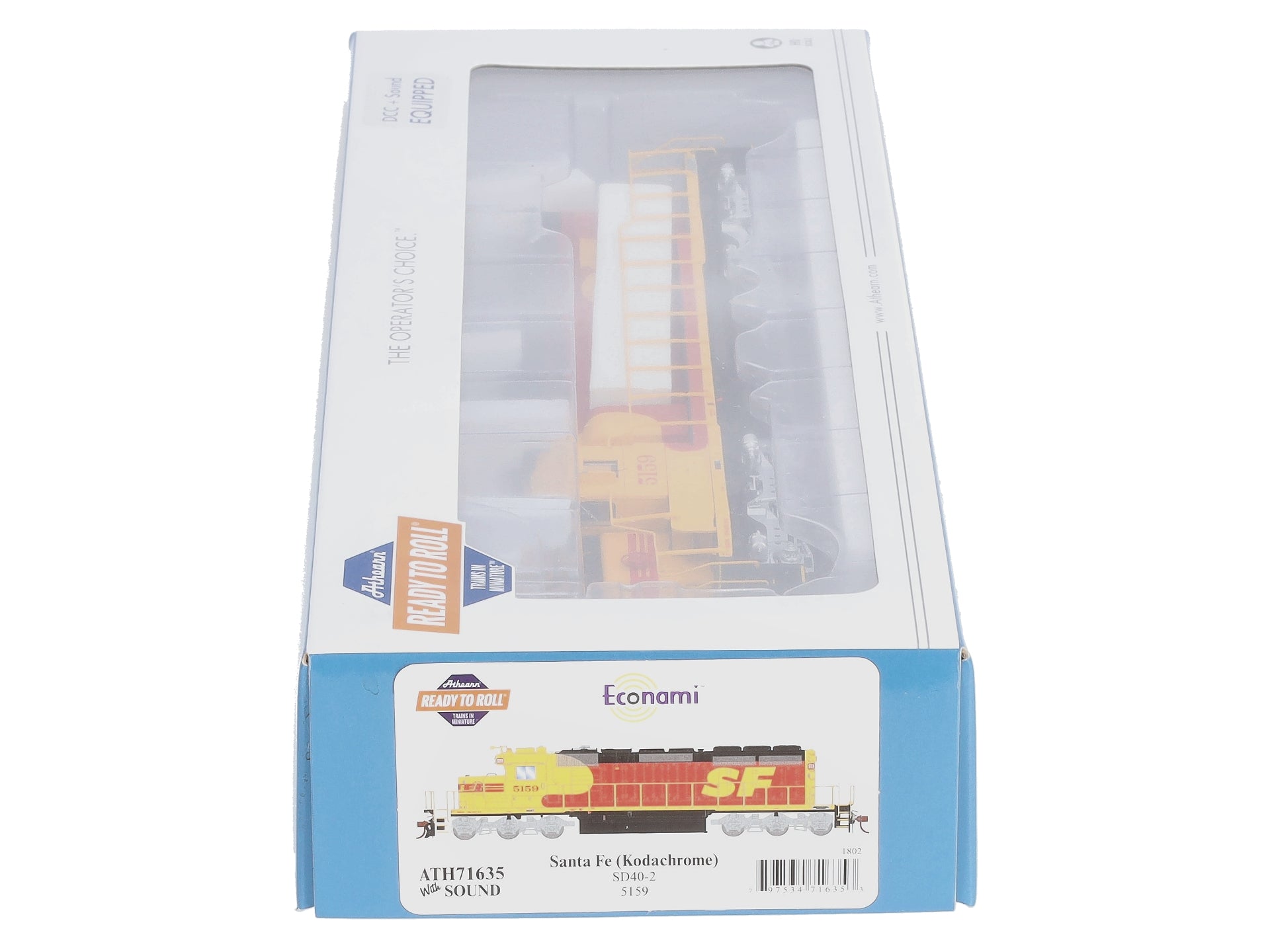 Athearn 71635 HO Santa Fe RTR SD40-2 Diesel Locomotive with DCC & Sound #5159
