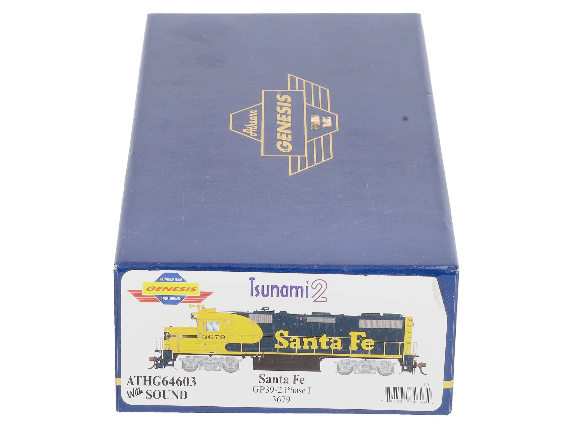Athearn G64603 HO Santa Fe GP39-2 Phase II Diesel Locomotive DCC & Sound #3679