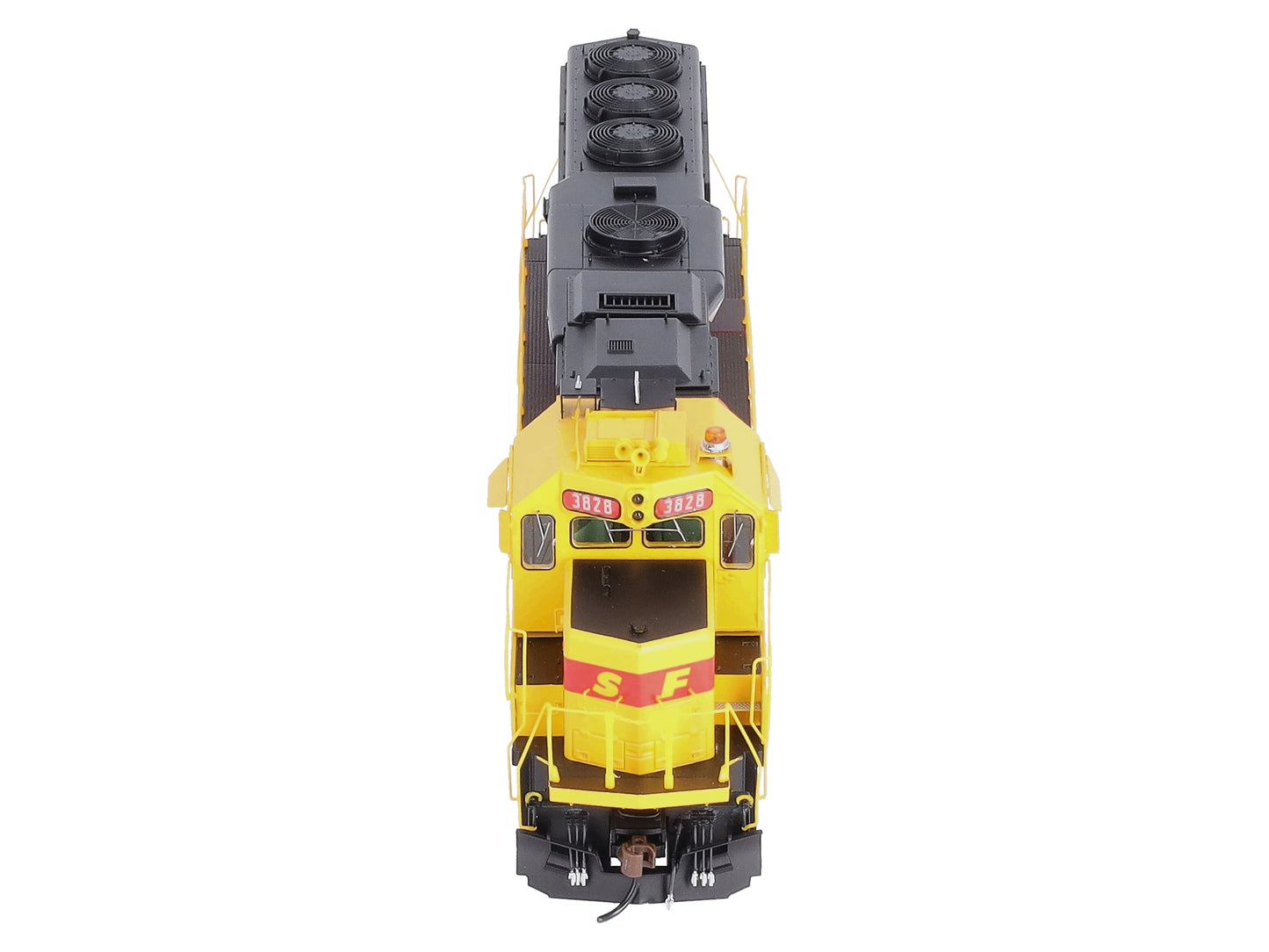Athearn G65794 HO SF/Red & Yellow GP50 Diesel Locomotive w/DCC & Sound #3828